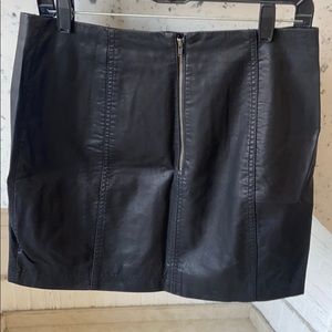 Free People Vegan Leather Mini Skirt